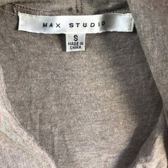 Max Studio Sleeveless Cowl Neck Jumpsuit Wide Leg  Pocket Stretch Pant Neutral - Picture 6 of 16